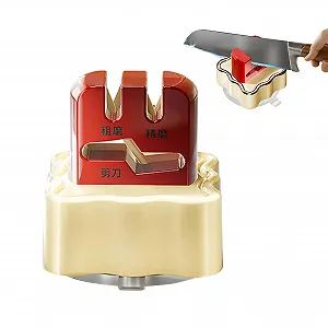 Точило для ножів та ножиць на присосці 3-зонне Портативне - Фото 1