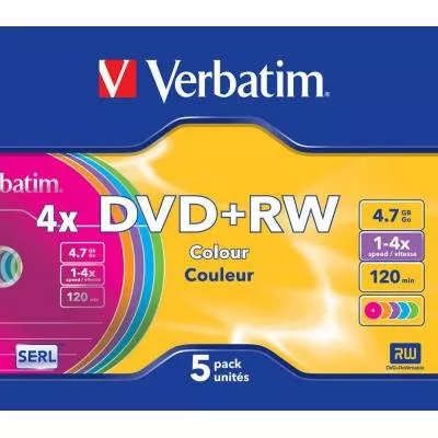 Диск DVD Verbatim 4.7Gb 4x SlimCase 5шт Color (43297), фото №7