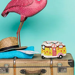 Скарбничка керамічна Camping Trailer Retro Caravan synthetic.ua - Фото 1