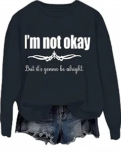 Свитшот I Am Not Okay I Am Not Okay Shirt Beautifully Broken Shirt Country Music l Am Not Okay 2024 - Фото 1