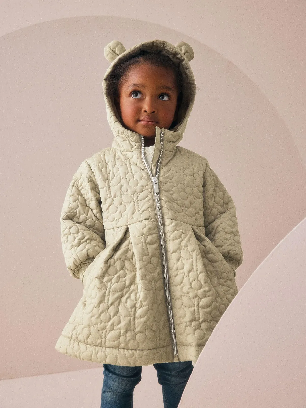 Девочка Водоотталкивающее стеганое пальто Next, фото №6