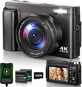 Цифрова камера IXNAIQY DC101-AF 48Мп / CMOS / 4K 30fps / 16Х зум / Wi-Fi / Чорний - Фото 1