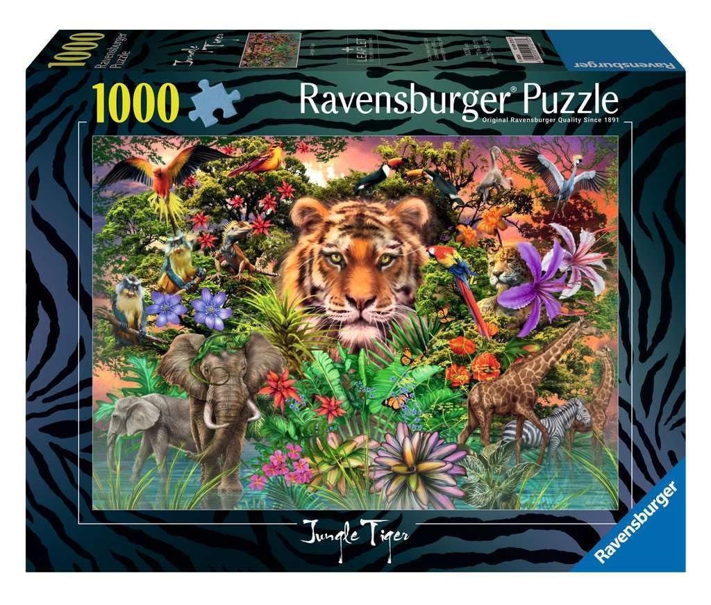 Пазл Ravensburger Jungle Tiger 1000 елементів 70 x 50 см від 14 років, фото №1