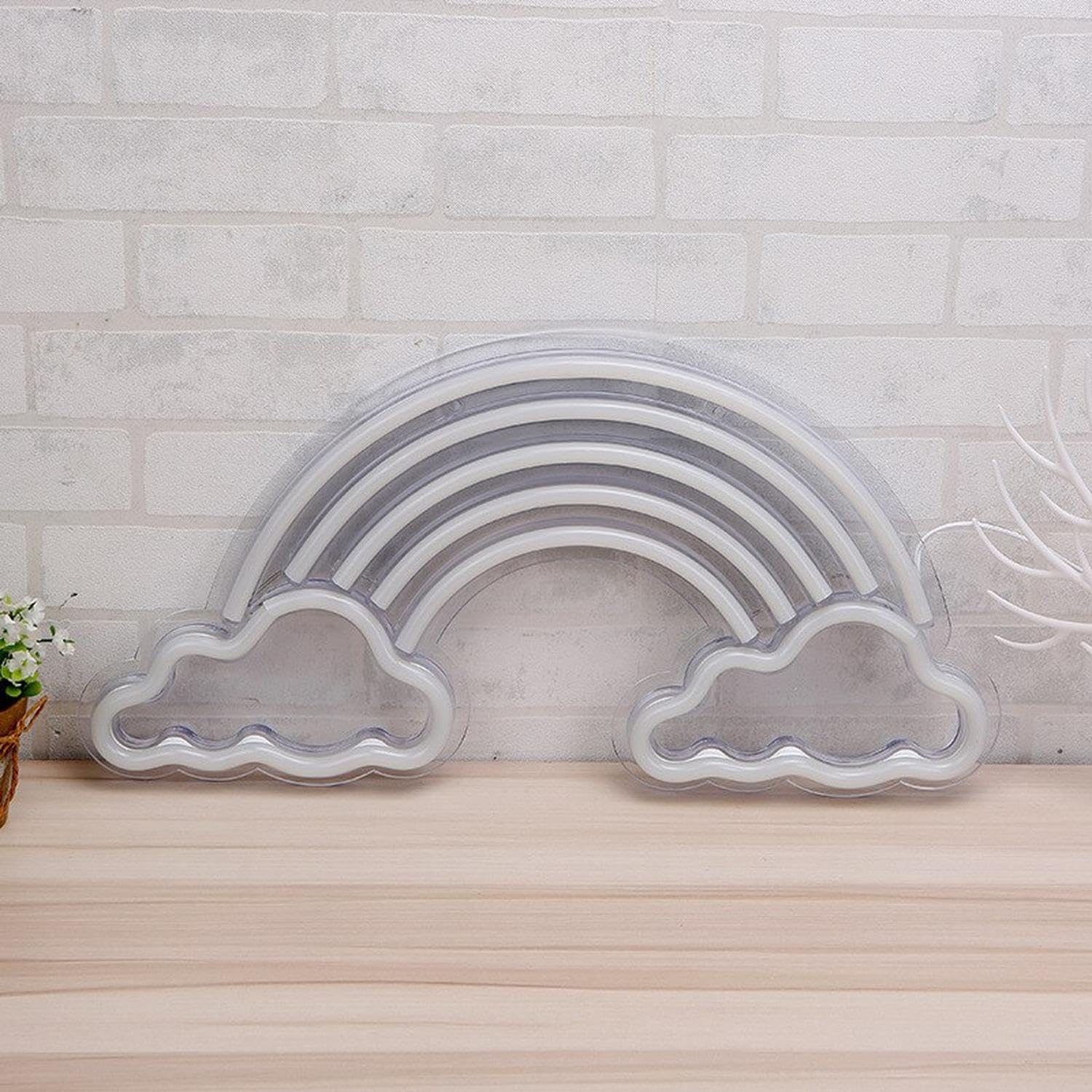 Неоновая лампа LED Rainbow on Clouds USB светильник художественный неоновый бар вечеринка настенная декорация детский подарок, фото №6