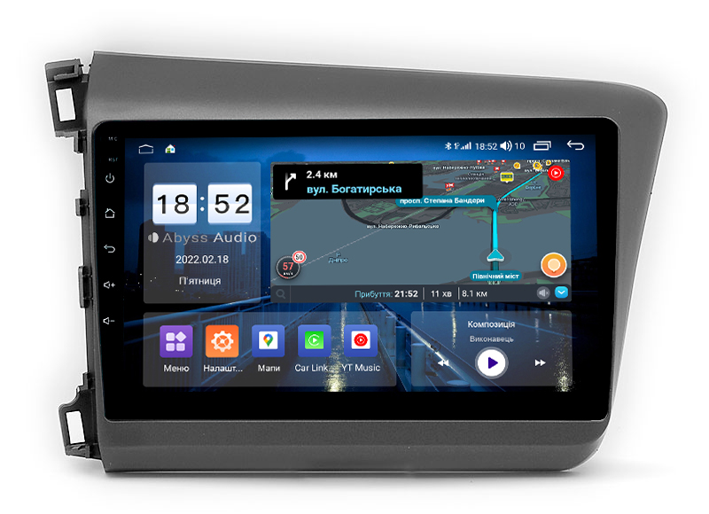 Штатна магнітола Abyss Audio QX-9160 для Honda CIVIC 2012-2015, фото №1