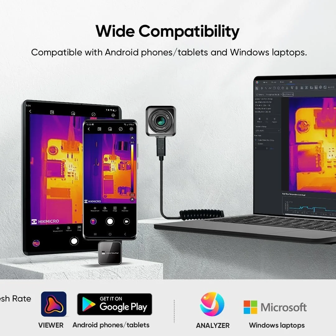 Тепловізійна камера HIKMICRO Mini2Plus 256 x 192 40mk 25Hz Чорний, фото №7