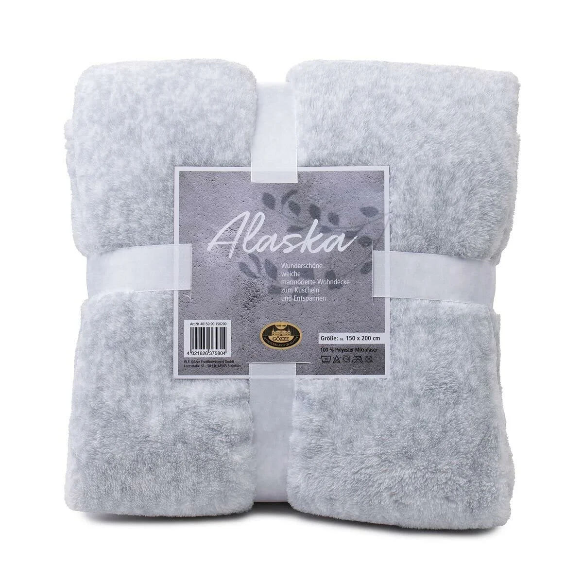 Плед Gözze Marbled 150 x 200 см Срібний, фото №6