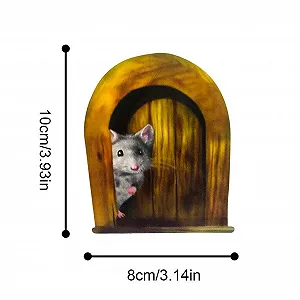 Наклейки на стіну 3D Mouse Hole 5 шт. 12 x 16,8 см synthetic.ua - Фото 1
