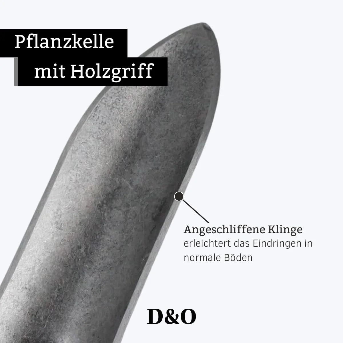 Лопатка посадочна D&O X-Treme Сталь борна Дерево (ясен) 36.5 см, фото №4