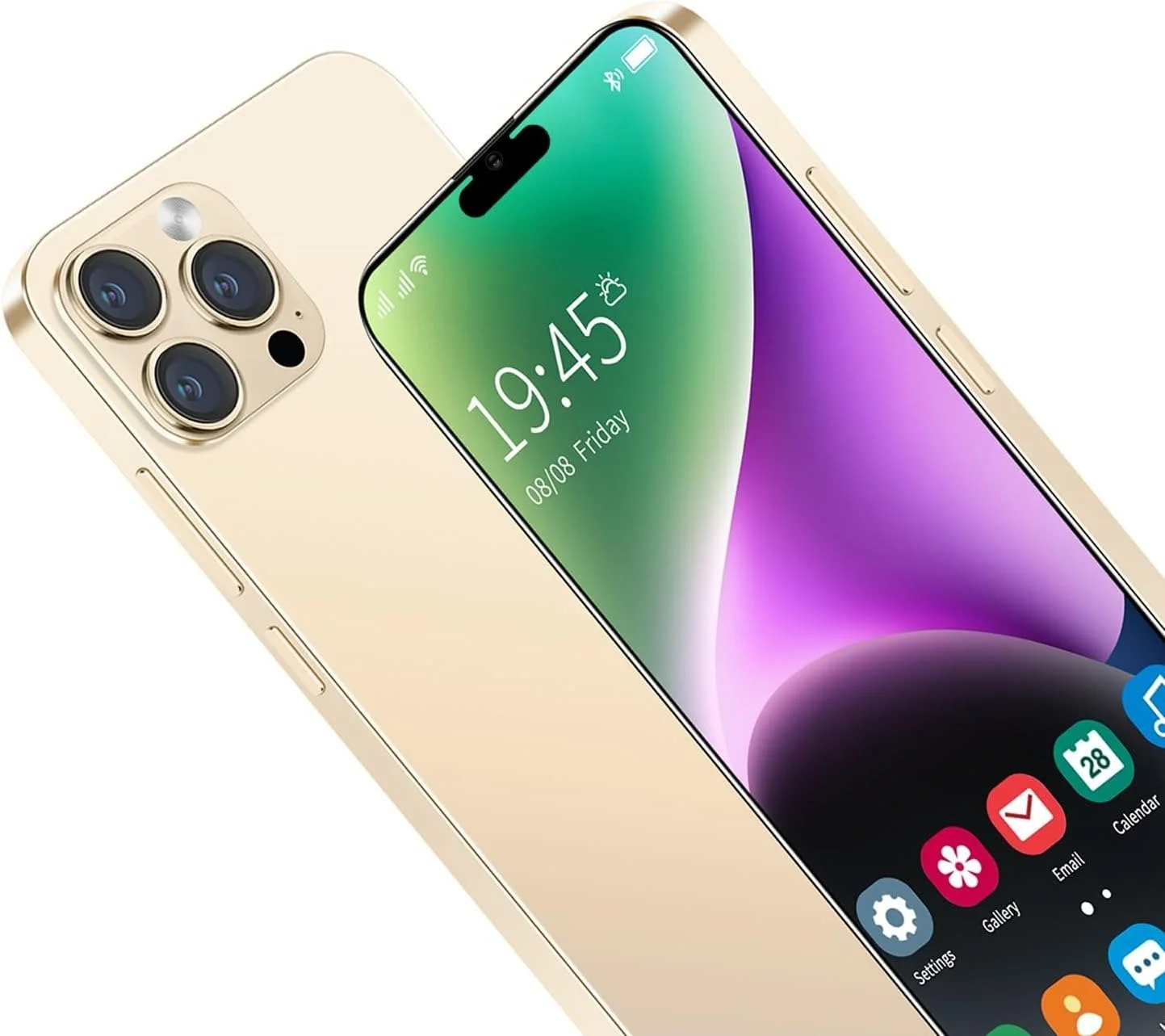 Смартфон QrZrQ i14Pro Max 6.1'' 2/16GB 4G 2-SIM 4-ядра Android10.1 Gold, фото №2