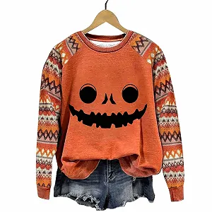 Женская Толстовка Generisch Повседневная Свободная Оранжевый synthetic.ua - Фото 1