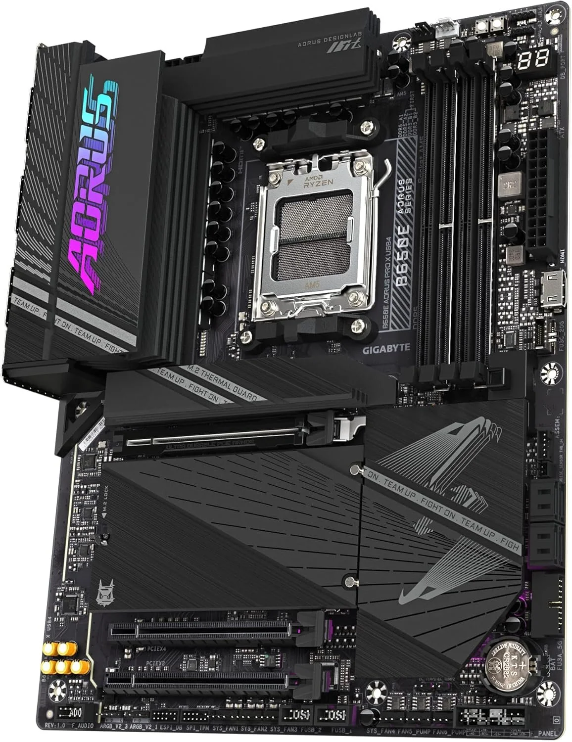 Материнская плата GIGABYTE B650E AORUS PRO X USB4 (sAM5, AMD B650, PCI-Ex16), фото №4 Материнская плата GIGABYTE B650E AORUS PRO X USB4 (sAM5, AMD B650, PCI-Ex16), фото №4