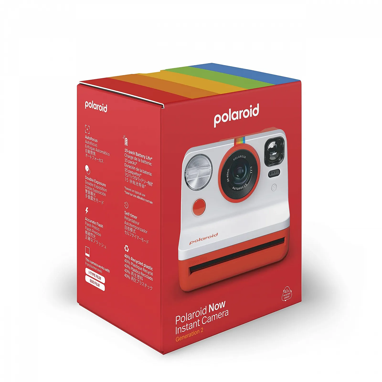 Фотокамера мгновенной печати Polaroid Now Gen 2 без пленки Красный, фото №10