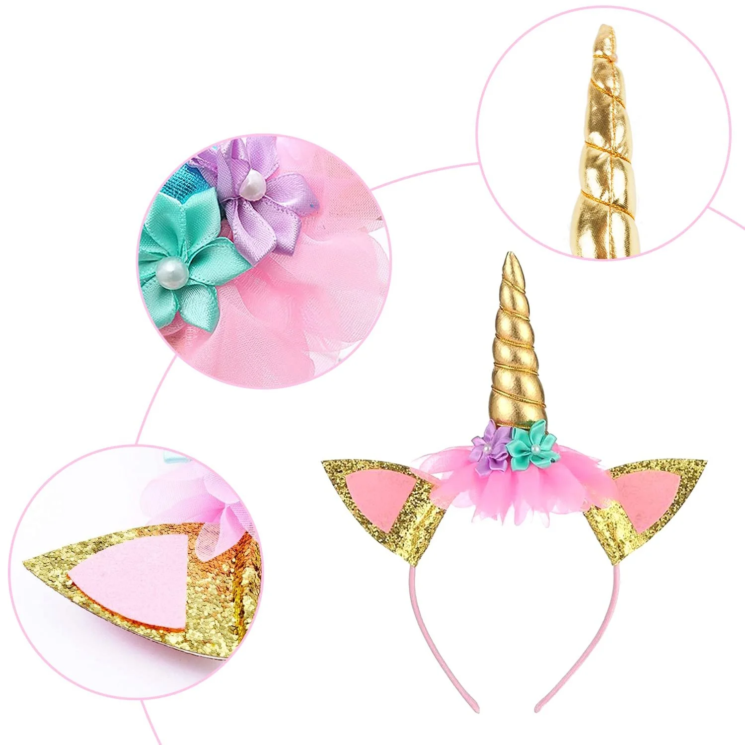 Обруч Єдиноріг Еластичний Єдиноріг Квітковий, фото №7