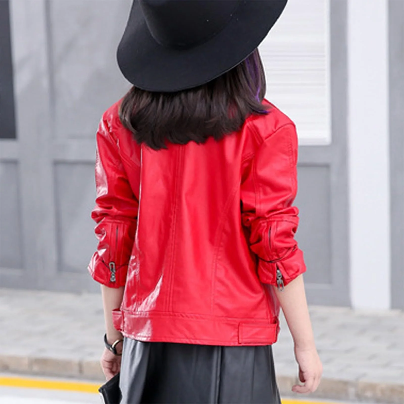 Шкіряна мотоциклетна куртка для дівчат Generisch, фото №4