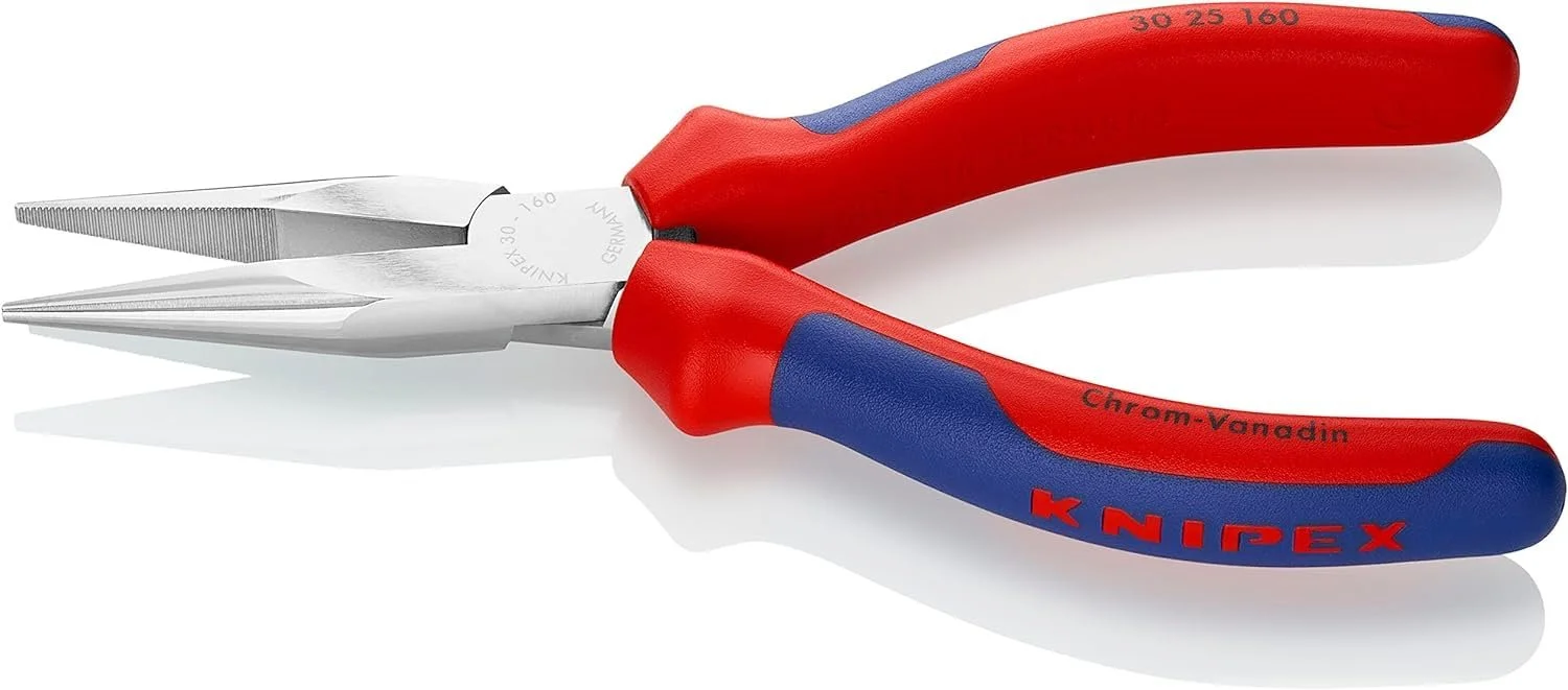 Длинногубцы KNIPEX 30 25 160 с комфортными ручками, хромированное покрытие, 160 мм, фото №2
