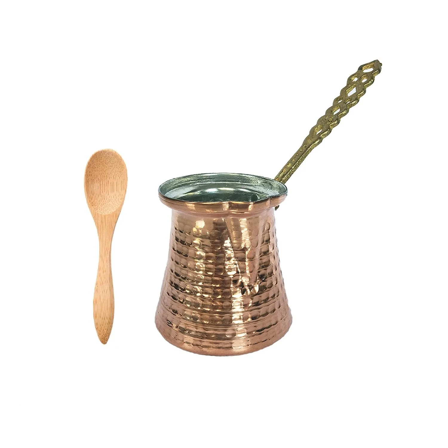 Турка мідна Premium, ручної роботи Cezve, глечик для турецької, арабської, грецької кави (300 мл), фото №1