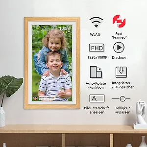 Цифровая фоторамка FRAMEO 21.5 дюйма 1920 x 1080 FHD IPS LCD Touch Screen Dual WiFi 32 GB Настенная synthetic.ua - Фото 1