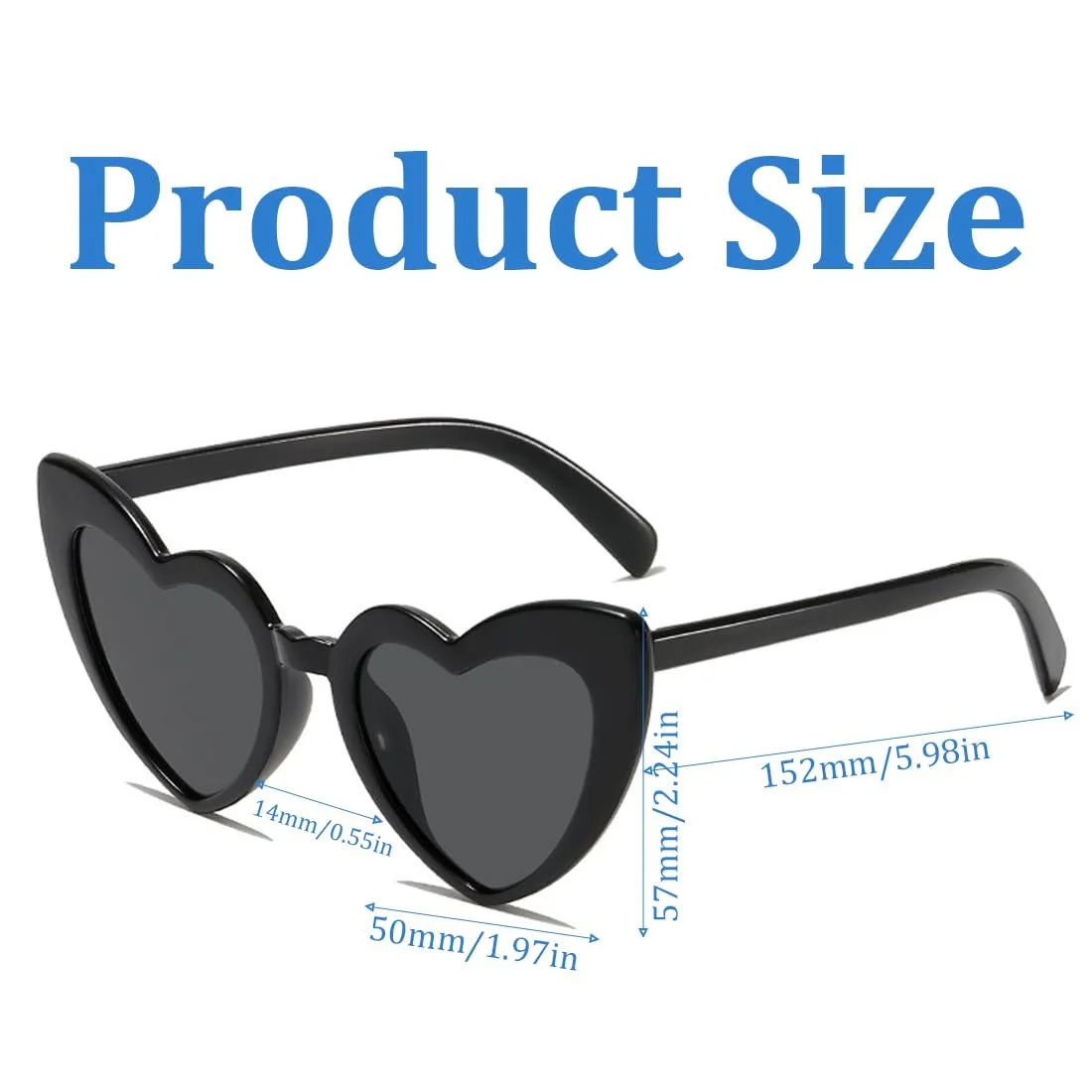 Сонцезахисні окуляри Серце WUSJCOF UV400, фото №2 Сонцезахисні окуляри Серце WUSJCOF UV400, фото №2