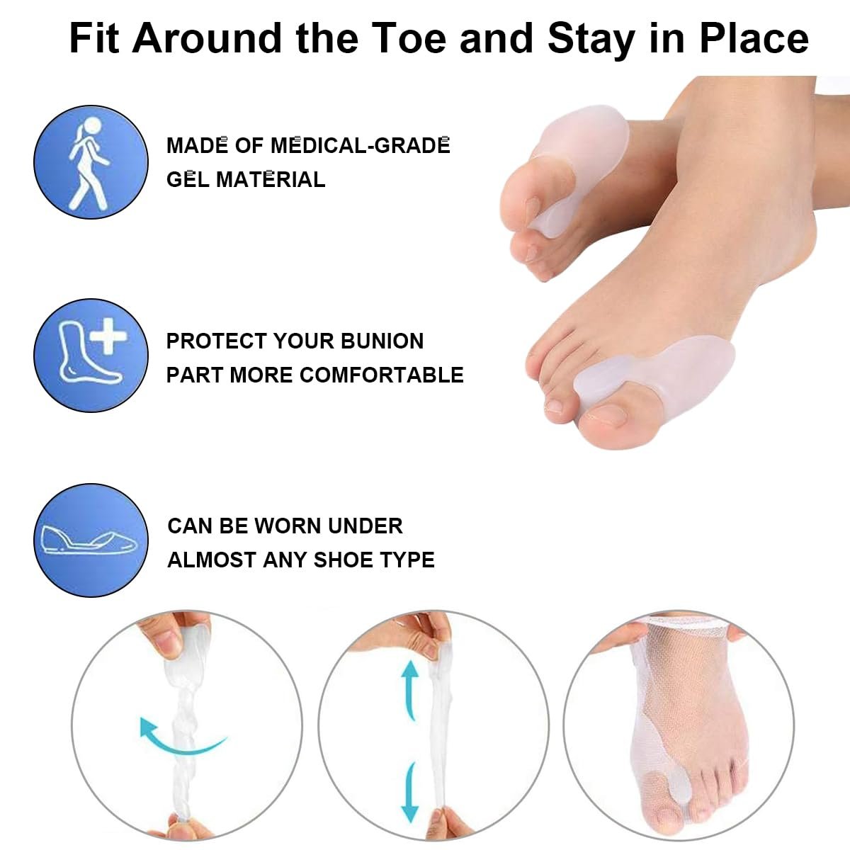 Роздільники для пальців ніг для корекції Hallux Valgus, фото №5 Роздільники для пальців ніг для корекції Hallux Valgus, фото №5