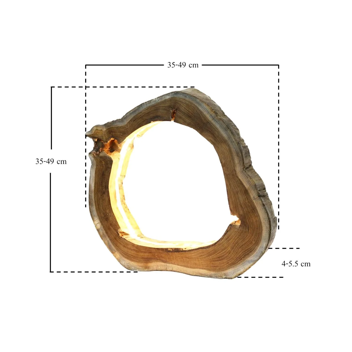 Настільна лампа NATURA Tree Disc LED Натуральне дерево 30 см, фото №2