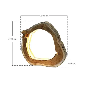 Настільна лампа NATURA Tree Disc LED Натуральне дерево 30 см synthetic.ua - Фото 1