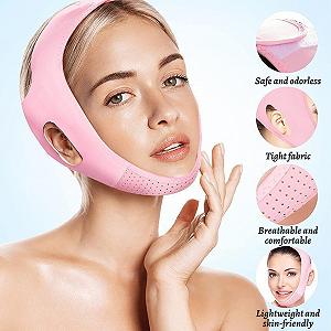 V-образная маска Многоразовая 3D лифтинг-повязка для подтяжки лица Маска для уменьшения двойного подбородка Многоразовая V-образная маска для лица с эргономичным дизайном synthetic.ua - Фото 1