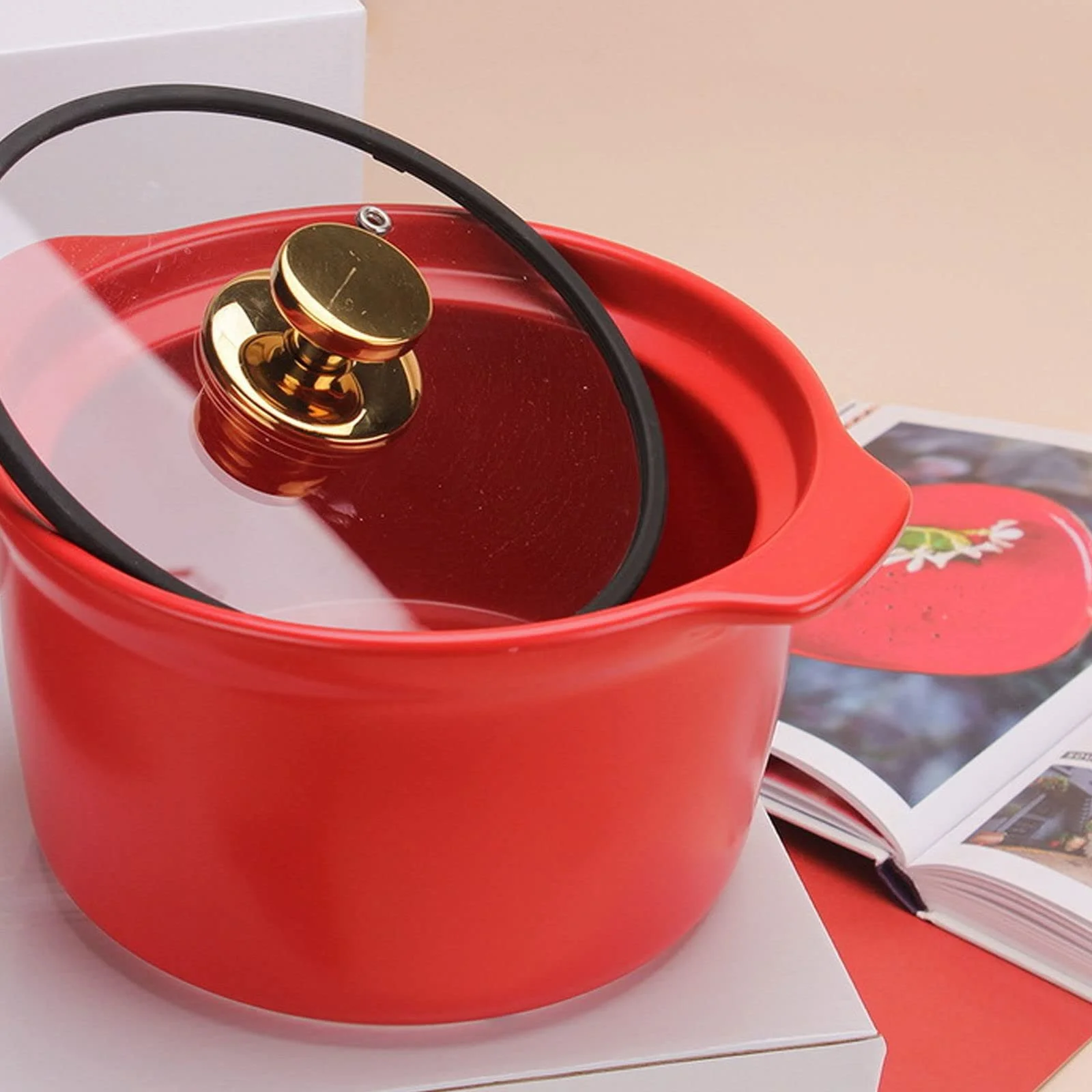 Кастрюля GreenA керамическая 3,5л с крышкой, фото №5 Кастрюля GreenA керамическая 3,5л с крышкой, фото №5