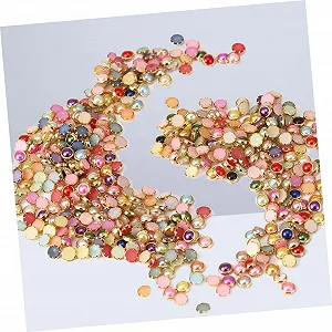 Стразы акриловые FRCOLOR для ногтей, массовые стразы, самоцветы для ногтей, 3D бриллиант, полукруг - Фото 1