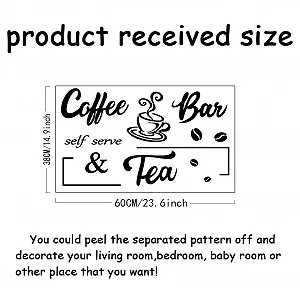 Наклейка на стіну SUPERDANT Coffee and Tea Bar Vinyl 90 x 30 см synthetic.ua - Фото 1