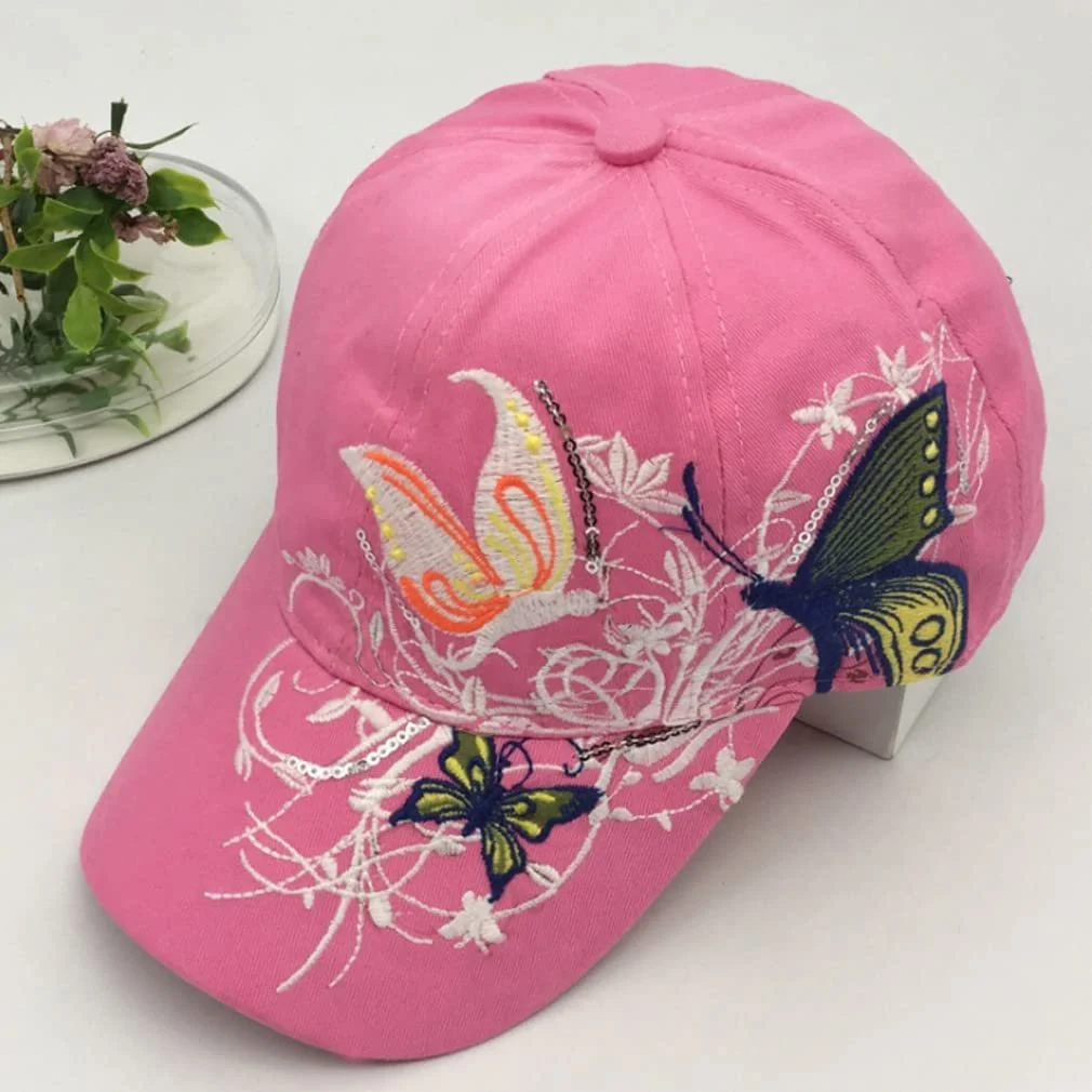 Бейсболка-тракер Belsen для девочек винтажная с вышивкой бабочки, фото №2