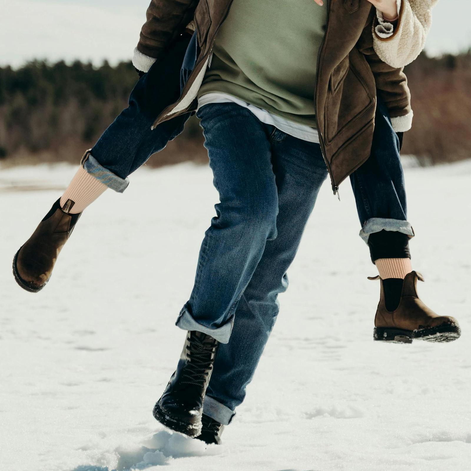 Женские кашемировые носки Jeasona, зимние теплые длинные термоноски, фото №6