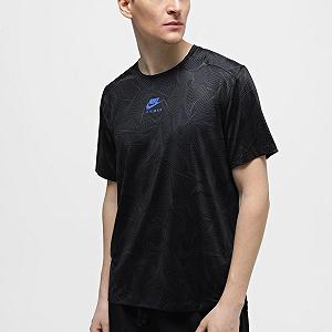 Майка Nike Air Max Tall Cuff Poly Knit Dri-Fit Tee FV5596-010 Черный - Фото 1