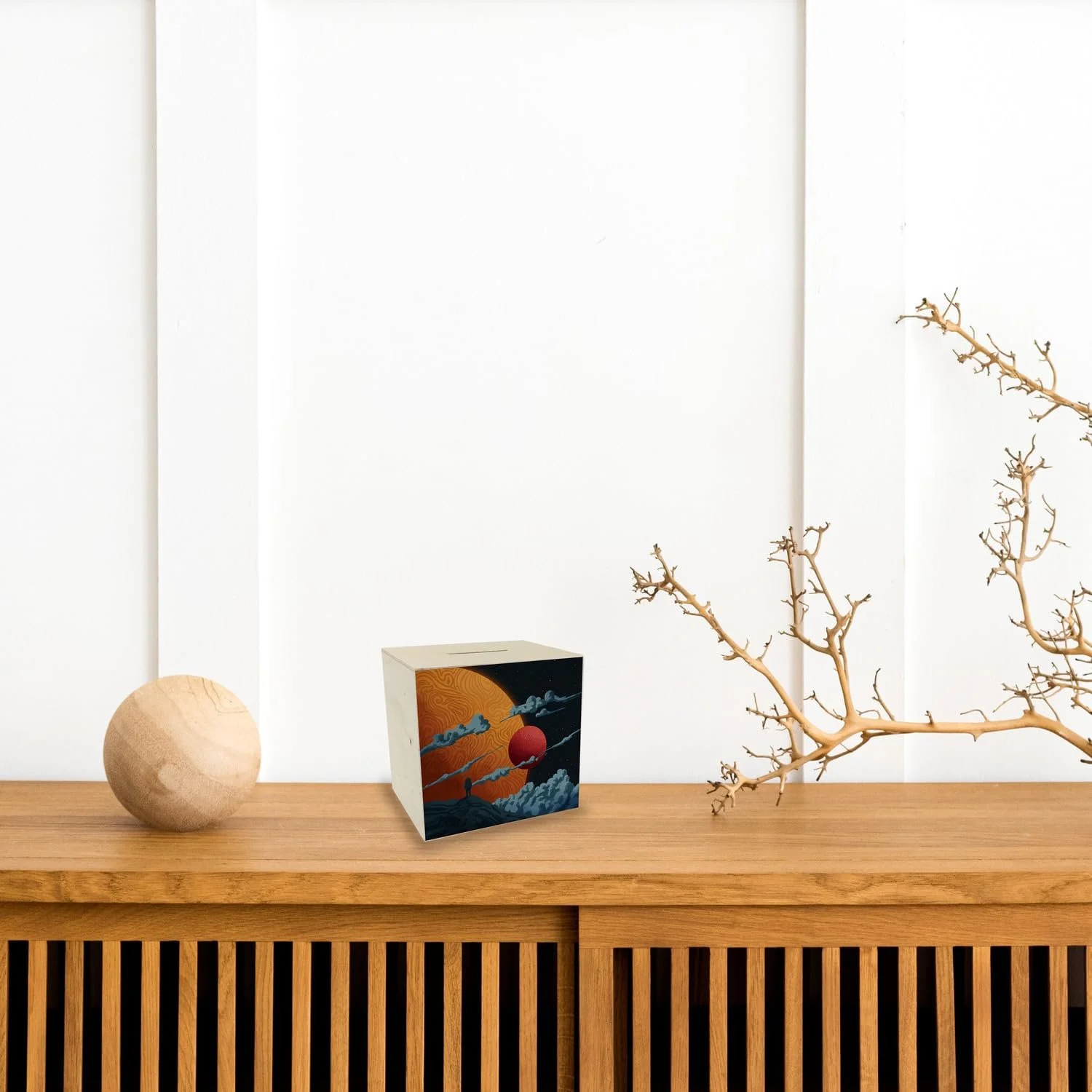 Скарбничка дерев’яна Космос та планети з астронавтом, фото №4