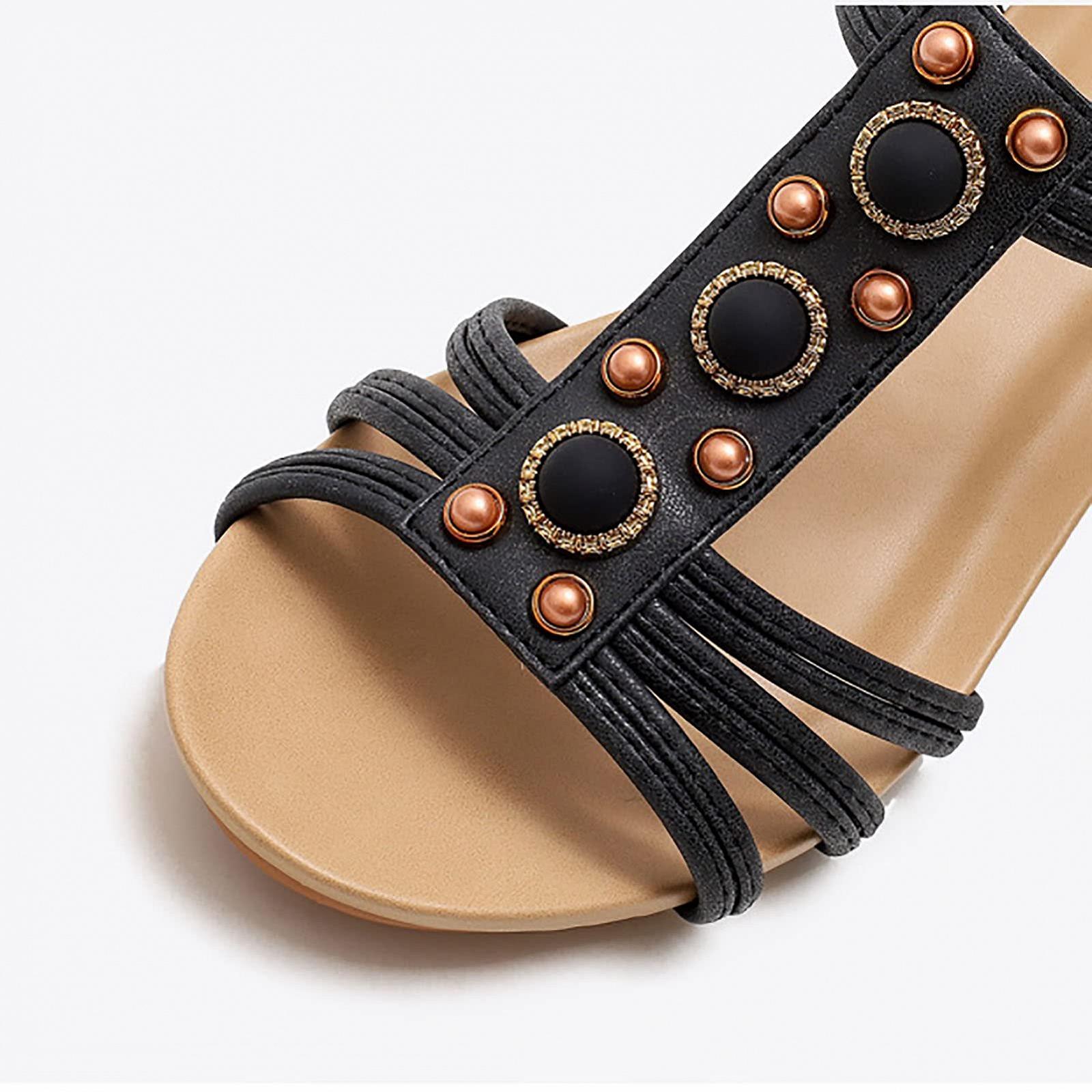 Сандалии на каблуке PU Черный, фото №2