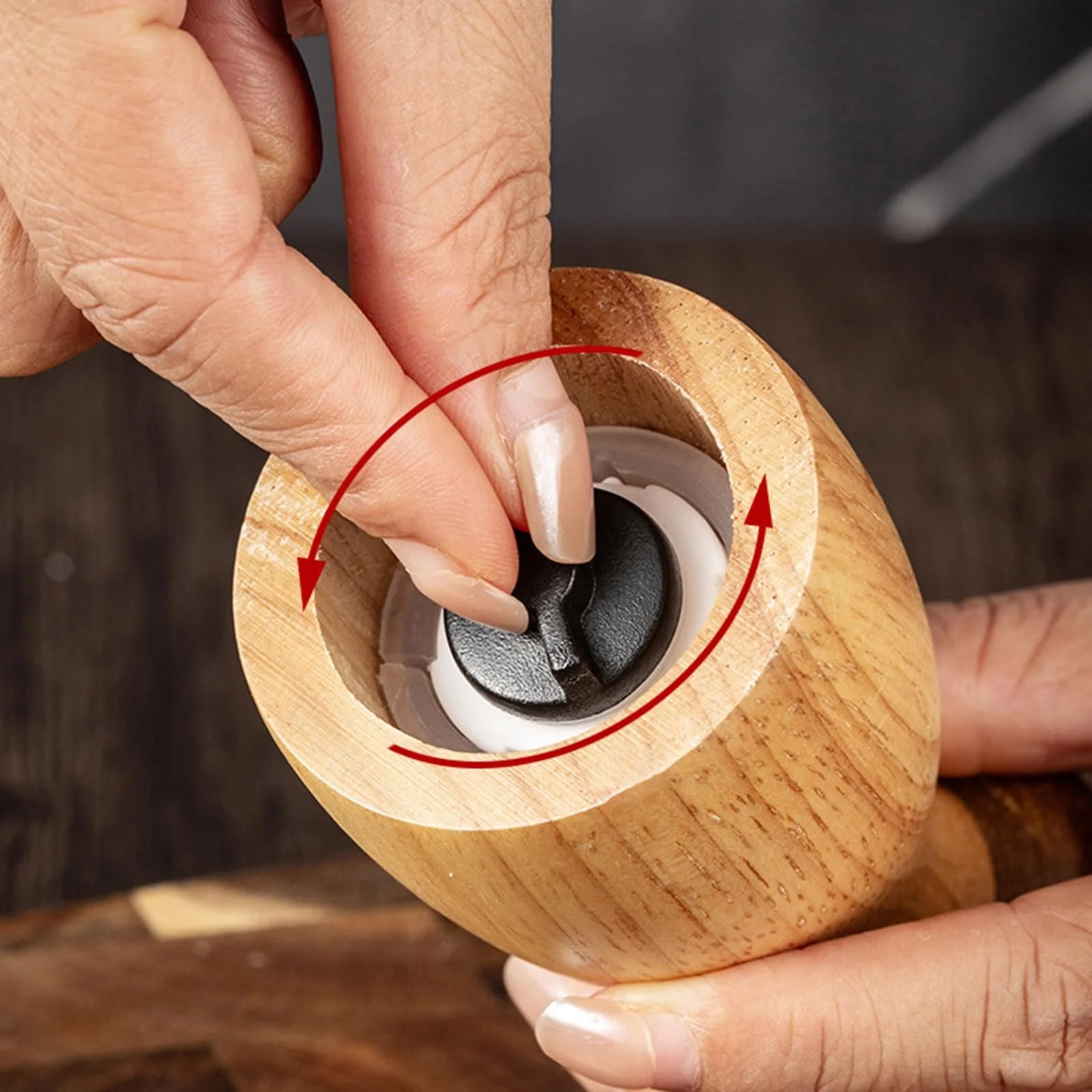 Дерев'яний Млинок для Спецій Регульована Зернистість, фото №5