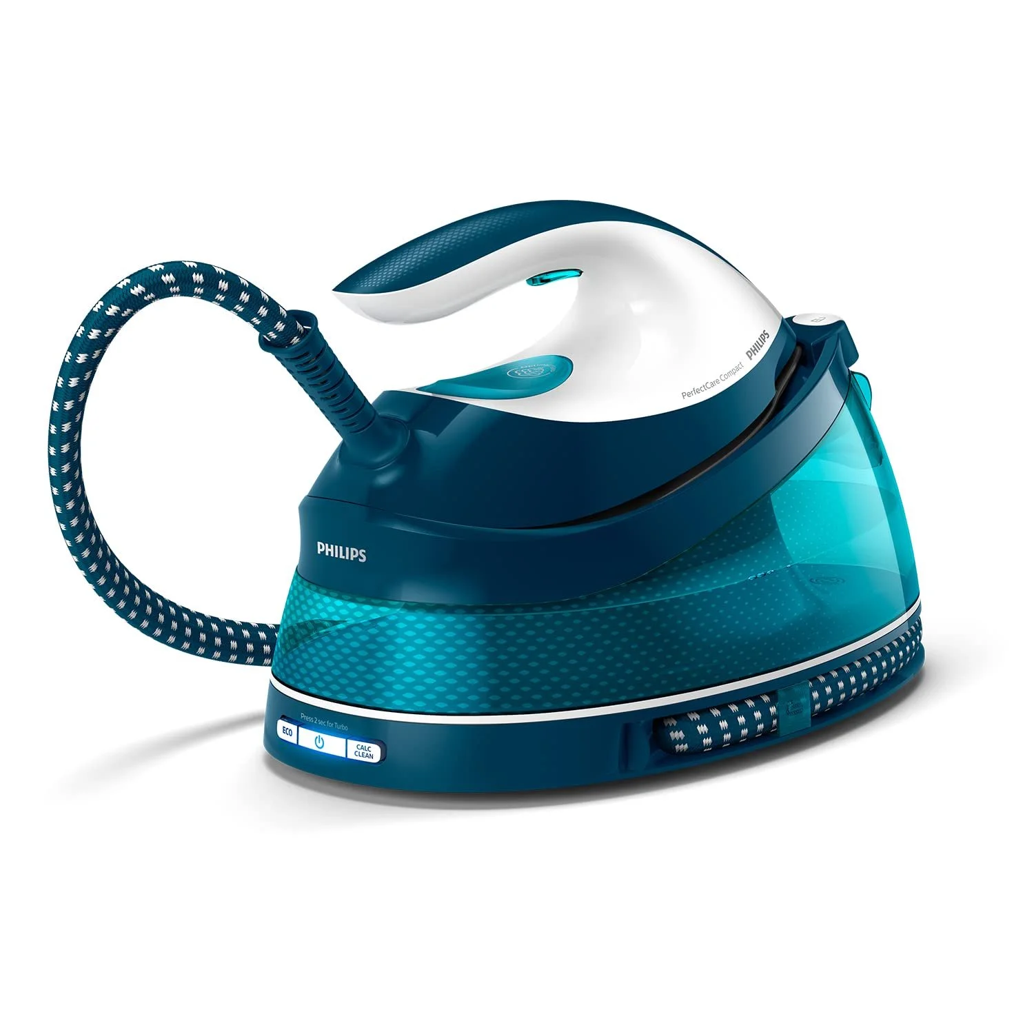 Парова праска Philips Perfect Care Compact GC7844/20 120 г/хв 2400 Вт 6.5 бар 1.5 л Синя, фото №2