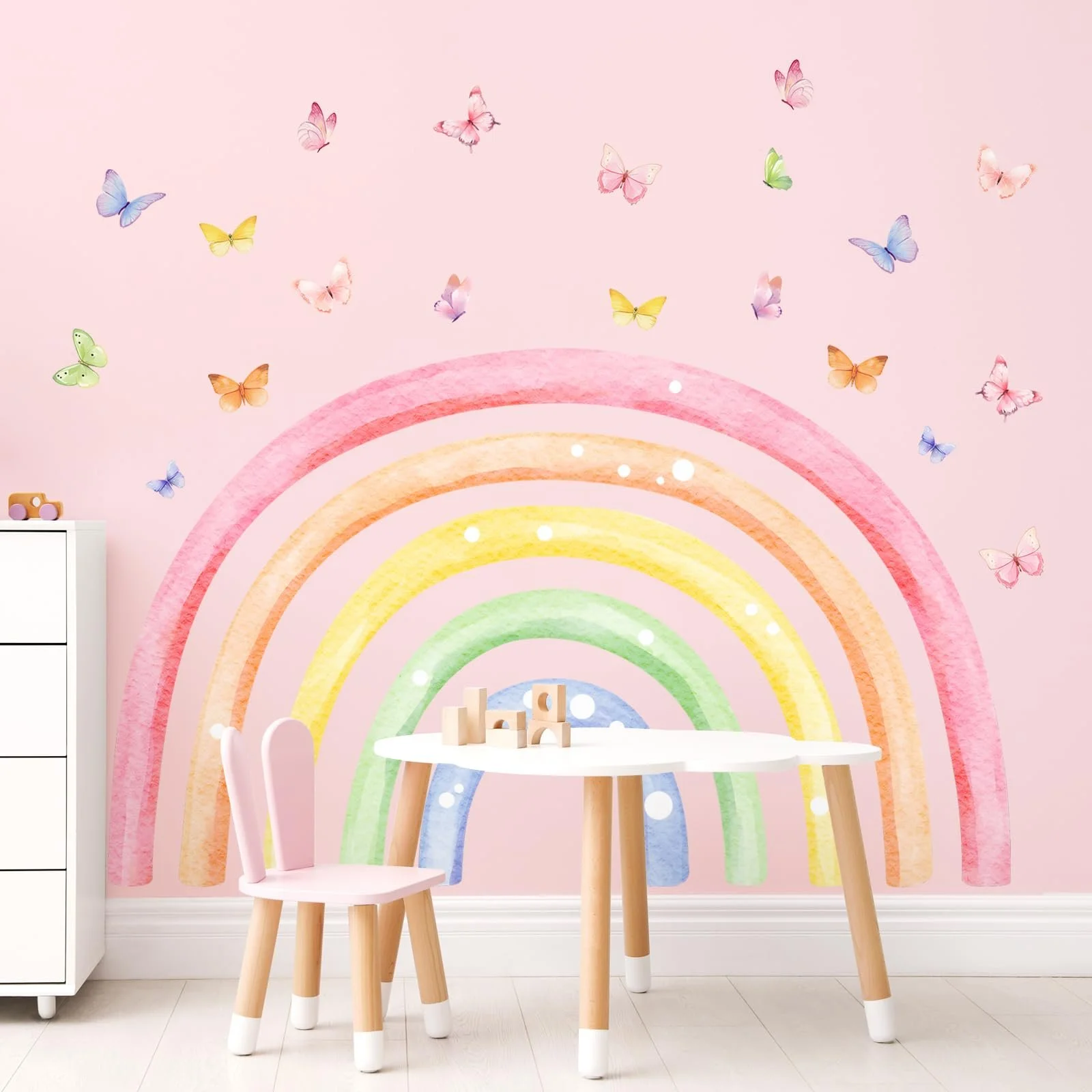 Наклейка на стіну Велика веселка Баскетбол 147 x 88 см Акварельна, фото №3