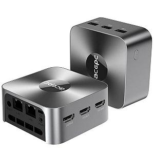 Компактний міні-ПК Acepc PicoBox Mini T8-Plus / Intel N95 / RAM 16GB / SSD 512GB / 2x LAN / Wi-Fi / Bluetooth / Windows 11 / Сірий - Фото 1
