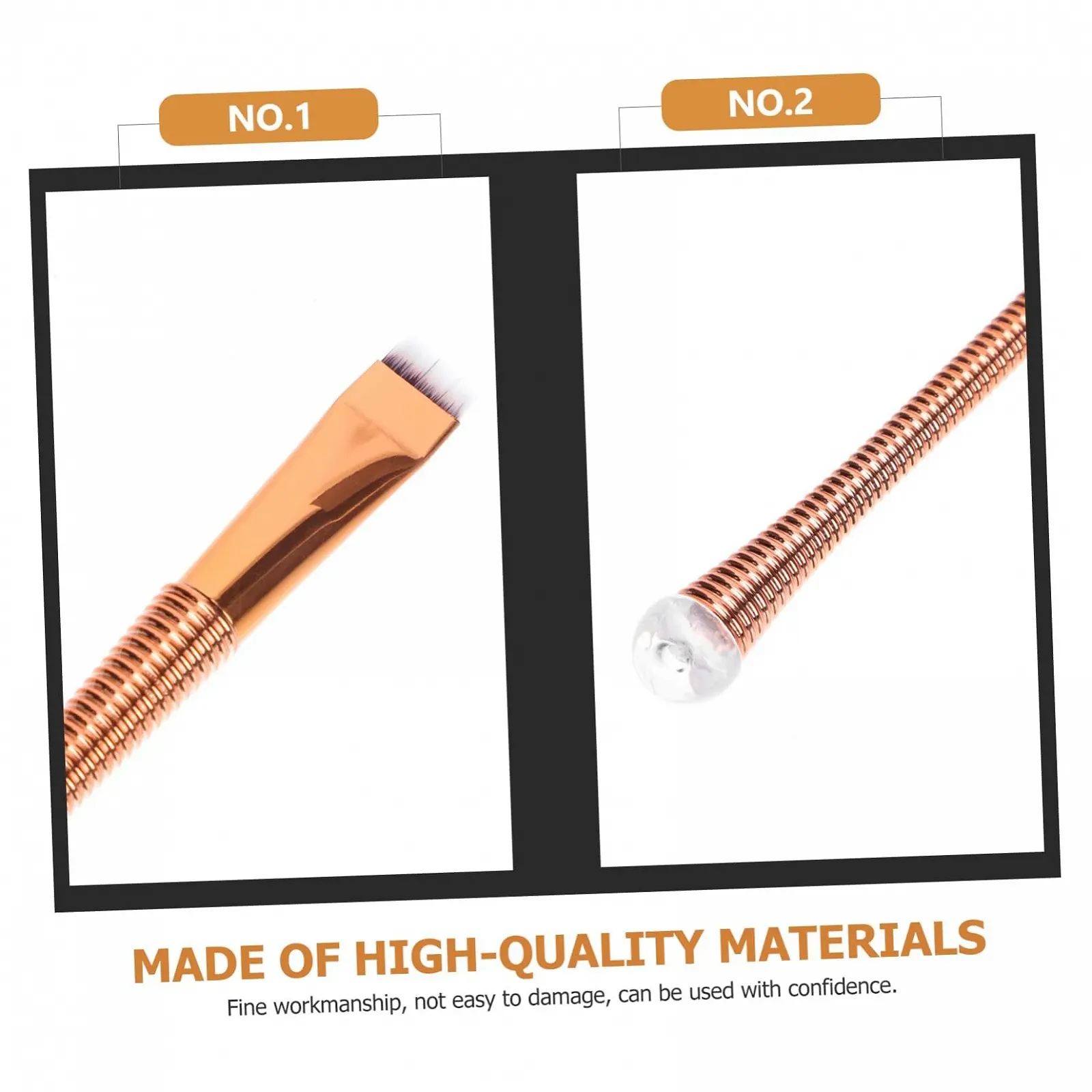 Пензлі DOITOOL для підводки очей, скошений, для макіяжу, креативний, тонкий, кутовий, пластиковий, плоский, фото №5