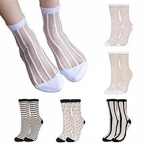 Шкарпетки жіночі прозорі в сіточку Habni, 6 пар, універсальний розмір - Фото 1