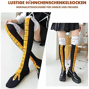 Носки Гольфы Куриные ножки Черный - Фото 1