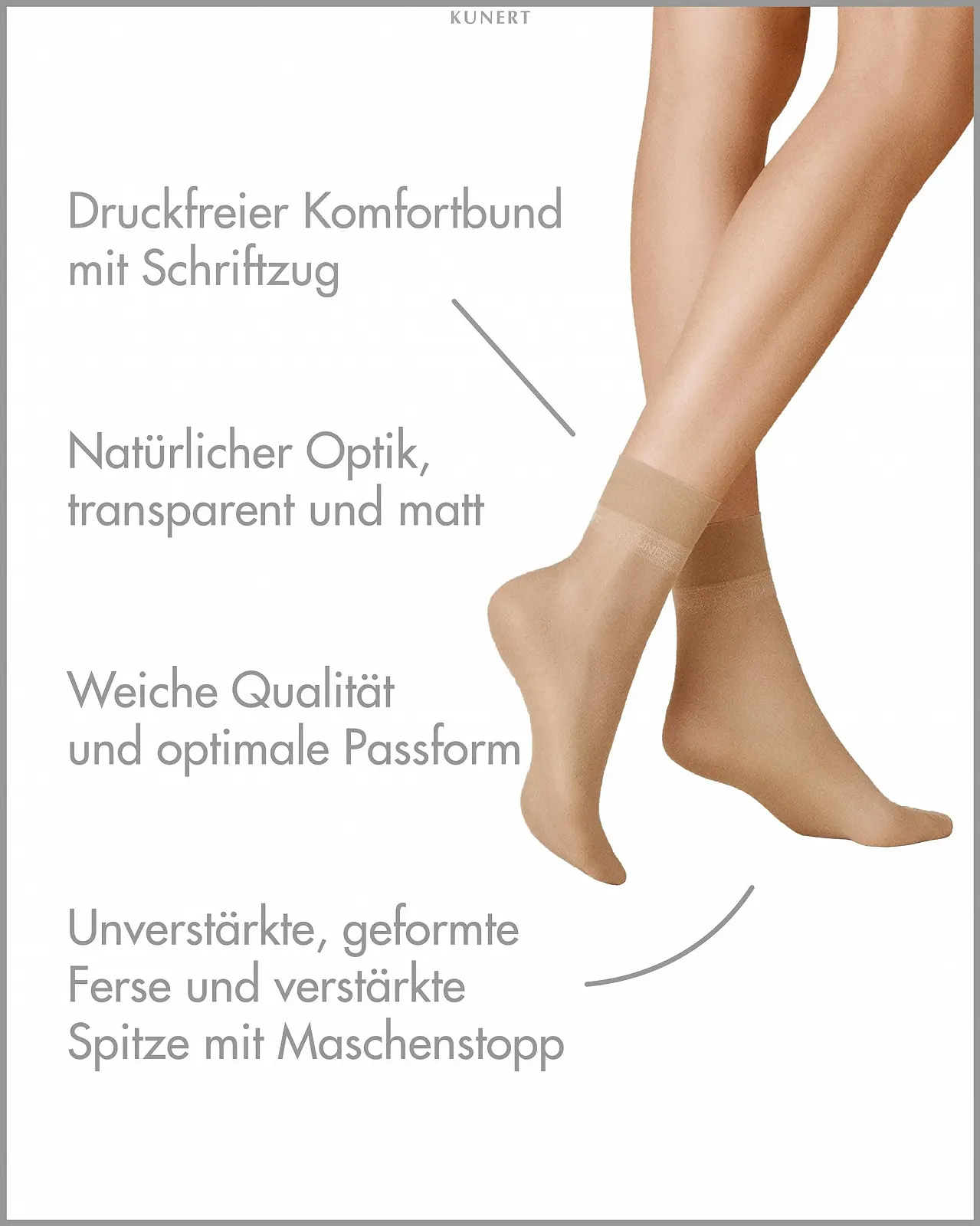 Шкарпетки KUNERT Mystique 20 Mesh Stop 20 Den, фото №2