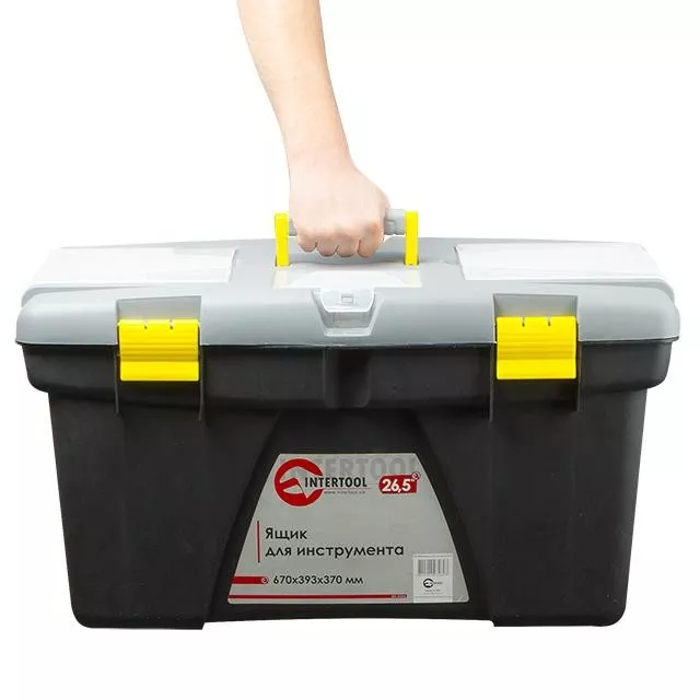 Ящик для инструмента 26.5" 670*393*370мм INTERTOOL BX-0326, фото №10