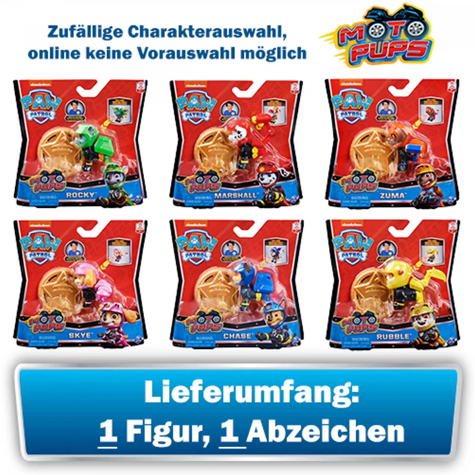 Коллекционная фигурка PAW PATROL Moto Pups Hero Pups 1 фигурка и 1 значок, фото №2