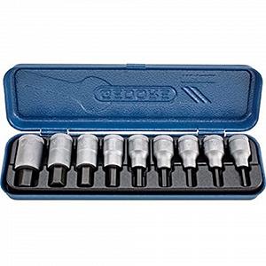 Набір викруток Gedore IN 19 PA 1/2 дюйма 9 предметів шестигранний AF - Фото 1