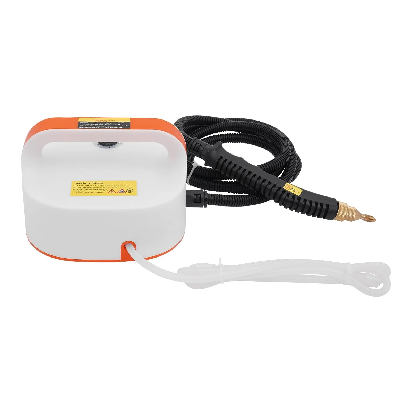 Ручний пароочисник 3800W без резервуара для води Orange + White, фото №6