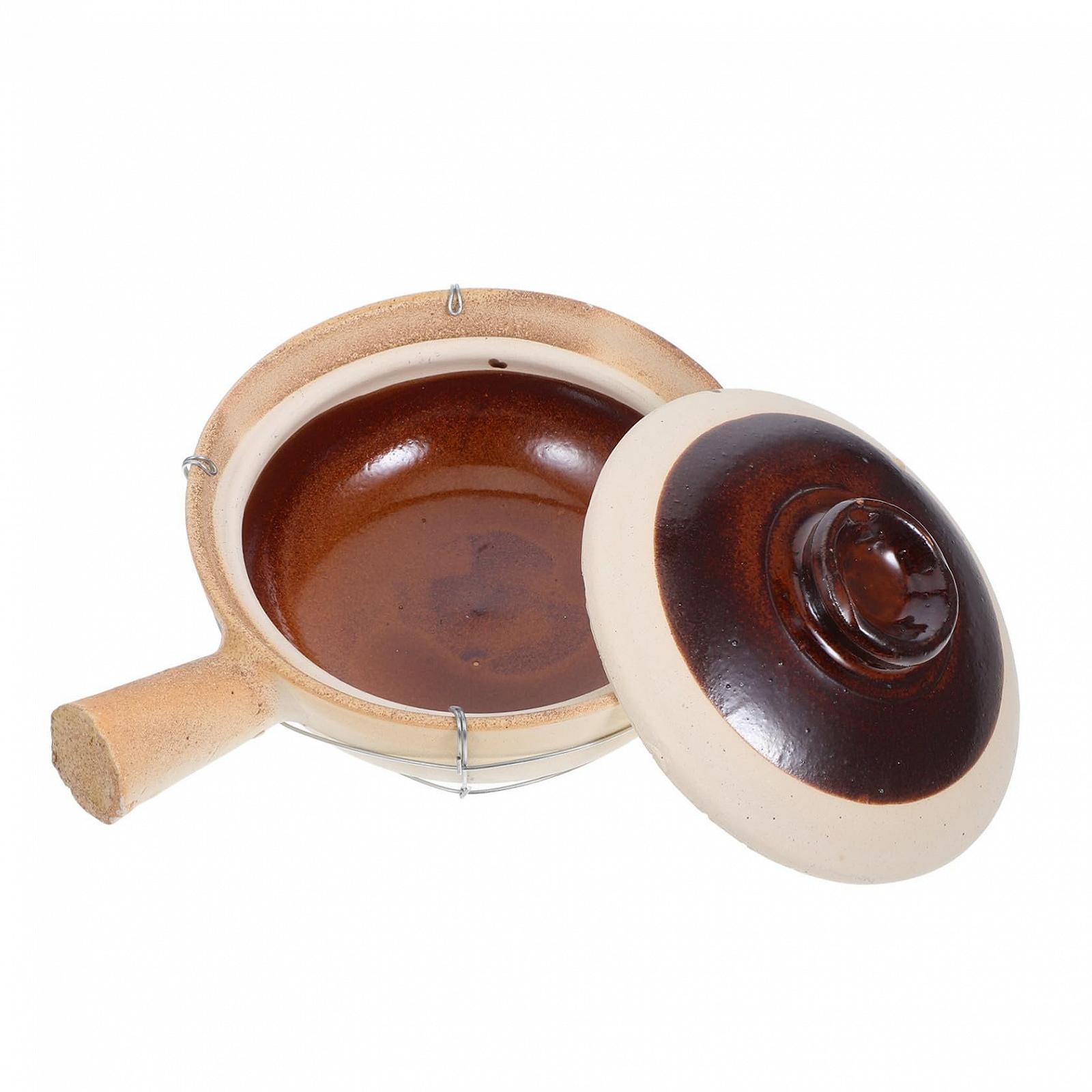 Глиняний горщик Керамічний Ківш для рису та супу з ручкою та дротовим тримачем Термостійкий, фото №1 Глиняний горщик Керамічний Ківш для рису та супу з ручкою та дротовим тримачем Термостійкий, фото №1