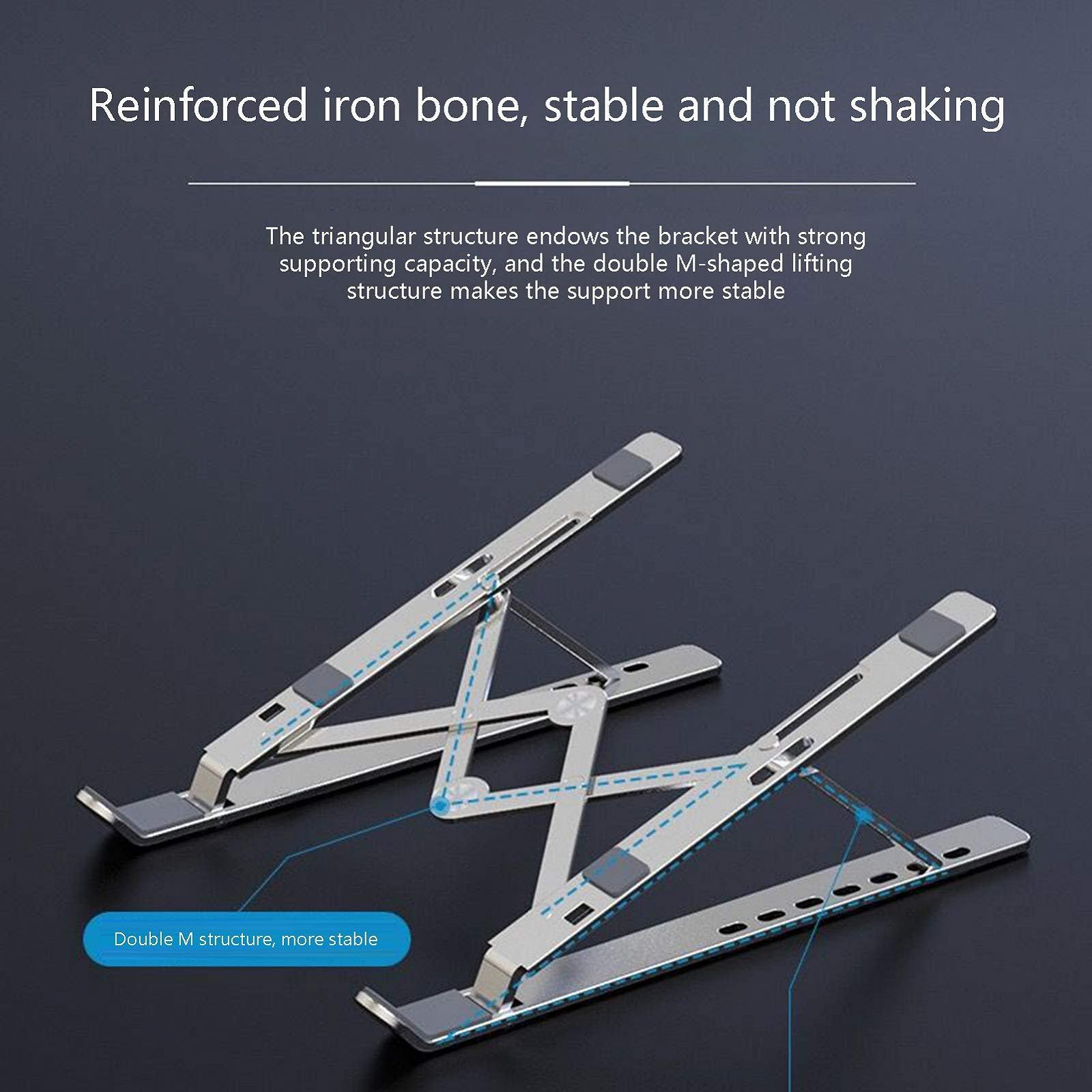 Ергономічна Підставка для ноутбука M-подібна Подвійна структура 7-рівневе регулювання висоти Складаний дизайн, фото №3