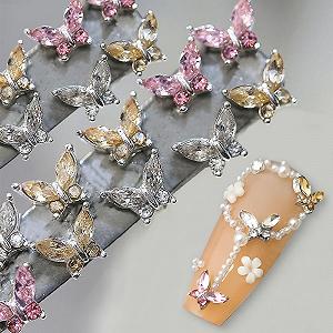 Метелики Zircon Mini Y2K Білий Шампань Рожевий Кристал - Фото 1